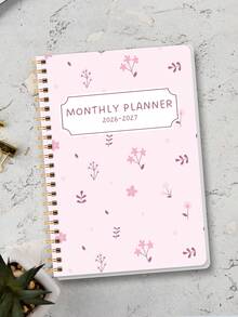 Trees 2026-2027 年月度计划笔记本，A5 简约周计划和月度计划学年日历笔记本，32 页办公和学校用品，完美的教师礼物 - 彩色 - 查看 3