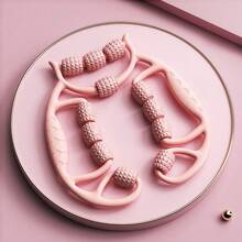 1 件滚轮按摩器、腿部揉捏和放松设备，带 PP 滚轮、瑜伽滚轮，用于大腿肌肉放松健身器材健身房配件、运动、健身房、家庭锻炼、按摩器、按摩瑜伽训练设备 U 型普拉提肌肉放松滚轮