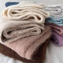 Women'S Luxury Cashmere Scarf - Winter Bohemian Korean Fashion Wrap, Soft Windproof Shawl With Elegant Beige/Neutral Tones, Stretchy Elastic Edge For Everyday & Formal Outfits - Warmth & Durability For Cold Weather Layering, Casual Wear, Stylish Wrap, Premium Material, Versatile Accessory, Office Attire