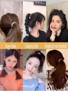 4 chiếc dây buộc tóc xoắn ốc, dây chun buộc tóc nữ, phụ kiện tóc mùa hè đa năng, dây buộc tóc thanh lịch tối giản, dây buộc tóc đuôi ngựa co giãn cao, thích hợp cho kỳ nghỉ, du lịch. - Nhiều màu - Xem 7