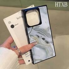 Teléfono con diseño de bloques blancos, compatible con las series 16 Pro, 16, 15 Pro, 14, 14 Plus, 13, 13 Pro, 12 Pro y 12 Pro Plus. Diseño a prueba de golpes con cobertura total, orificio grande, marco liso brillante y llamativo. - Negro - Ver 6