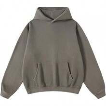 Mens Women Oversized Acid Wash Hoodie Unisex Heavyweight Vintage Fleece Sweatshirt & Hoodies For Men Couple 2025halloween - 咖啡 - 查看 1