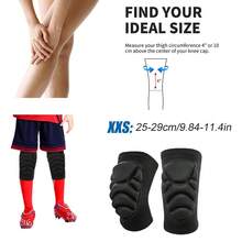 儿童/青少年护膝/护肘一双装，加厚压缩支撑套，透气轻便，适用于篮球、摔跤、足球、排球、滑雪、舞蹈等运动的防护装备 - 彩色 - 查看 22