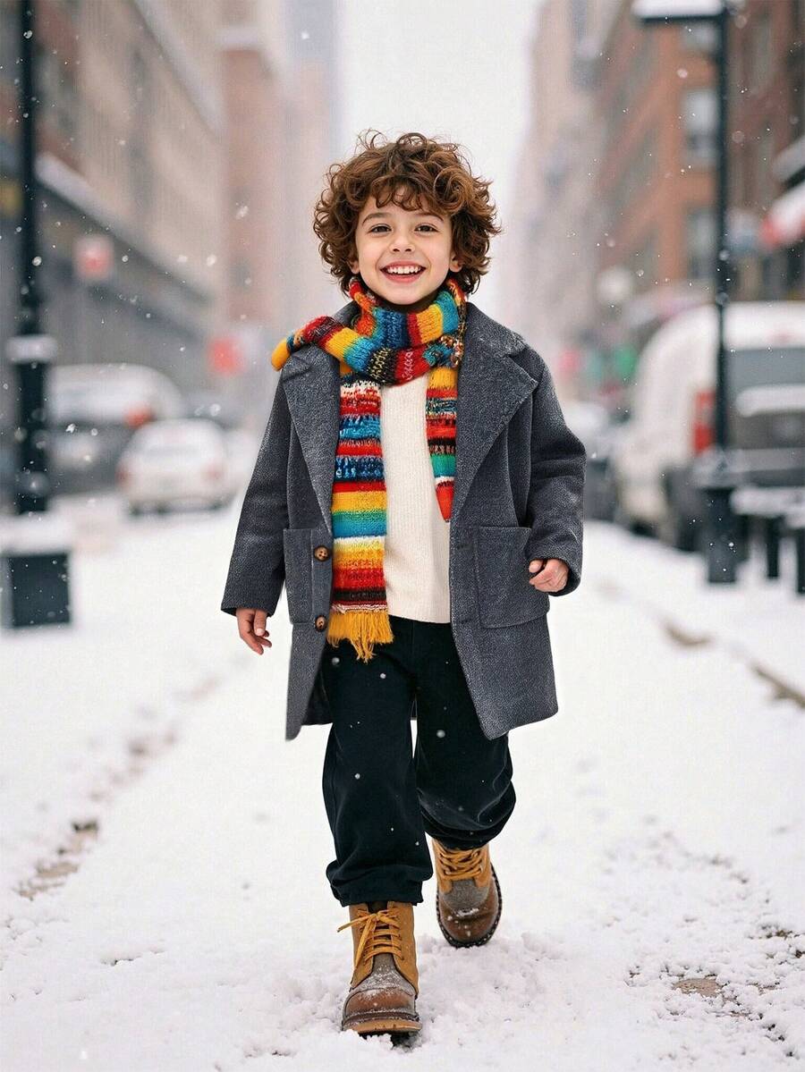 Young Boys' Casual Jacket, Comfortable For Daily Wear, Outdoor Activities, And School, Autumn/Winter