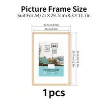 Bộ 3/2/1 khung ảnh gỗ, thích hợp để treo tường, kích thước có sẵn: 10x15, 15x20, 20x25 inch, khổ A4, khung gỗ màu, thích hợp để trang trí ảnh và làm quà tặng kỷ niệm. - Nhiều màu - Xem 8