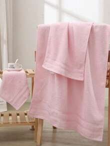 Set 3 buc. prosoape roz, prosop moale și absorbant, culoare solidă, prosop de mână și prosop de baie. Potrivit pentru decorarea unisex a băii și a casei, cadou de absolvire, petrecere a burlacilor, cadou pentru domnișoarele de onoare, cadou de Ziua Tatălui, decor și cadou de Halloween, cadou pentru petrecerea burlacilor, cadou pentru invitații la nuntă, decor pentru petrecerea de ziua de naștere și articole de nuntă. - Roz - Vizualizare 11