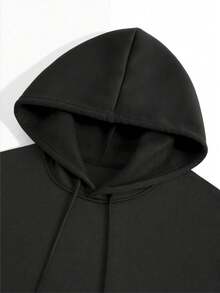 Hombre003 sudadera con capucha para hombres de manga larga con estampados modernos, ideal para las temporadas de otoño e invierno - Negro - Ver 4