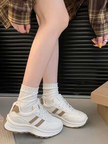 Teens' Casual Sneakers, Back To School Bestseller For Autumn/Winter, Non-Slip & Durable Girls' Shoes, Versatile Sports & Leisure Small White Shoes