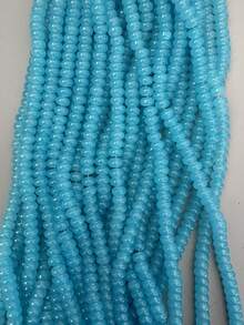 100pcs 5mmx8mm Imitation Jade, Agate, Abacus Beads, Solid Color Spacer Beads, Wheel Beads, Jewelry DIY Accessories, Bracelets, Keychains, Necklaces Craft Decorations, Beads Materials, Colorful, Can Add Inspiration To Your Creations - Imitation Jade Flower Blasting 5*8mm - View 21