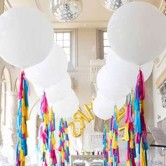 5/10pcs Giant 18-Inch White Balloons, Oversized Balloons For Birthday, Wedding, Baby Shower, Party, New Year Decorations, Suitable For Gender Reveal Party, Bachelor Party, Carnival, Birthday, Graduation, Anniversary, Independence Day Party