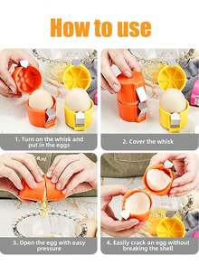 1pc Egg Shell Opener, Kitchen & Dining Easy Peel Separator Handheld Egg Cracker, Multi-Function Egg Cutter Egg Opener And Separator, Easy To Clean Manual Kitchen Separation Tool, Suitable For Cooking Camping Kitchen Tools, Durable And Efficient Household Egg Cracker, Practical Kitchenware | Easy To Clean Material - Multicolor - View 5