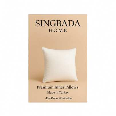SINGBADA HOME 2 Packs 45x45 Cm Premium Inner Pillows – Soft Microfiber – Made In Turkey