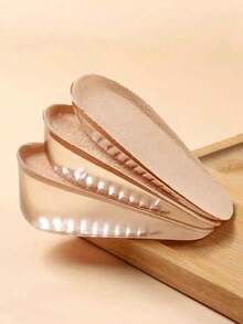 2 件高弹减震鞋垫，男女舒适脚跟保护垫，适合运动鞋和休闲鞋 - 米色 - 查看 5