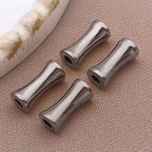 10 件不锈钢竹珠金属管珠小骨节合金银竹隔珠散珠适用于珠宝制作饰品手链项链用品 DIY 手工制作 - 彩色 - 查看 9