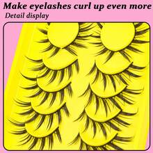 6 Pairs Wet Fox Eye Lashes Anime False Eyelashes Cosplay Fake Lashes Dramatic Eyelashes Wet Eyelashes Extensions Makeup Tool