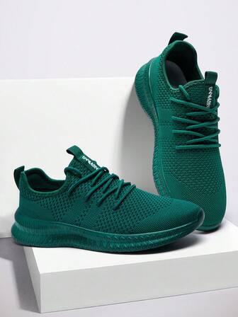 Women's Footwear Fashionable Sneakers Outdoor Lightweight Running Shoes Leisure Fitness Shoes Comfortable Anti Slip Casual Shoes Mesh Breathable Walking Shoes Dark_Green