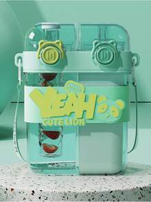 زجاجة مياه رياضية/خارجية سعة 760 مل/25.7 أونصة، جديدة لفصل الصيف ذات سعة كبيرة مزودة بكوب شرب مزدوج وقش، زجاجة مياه جميلة، كوب مياه محمول بتصميم كرتوني، مناسبة للرياضة والأنشطة الخارجية، طريقتي شرب للاختيار من بينهما، مناسبة للمدرسة والتخييم والتنزه