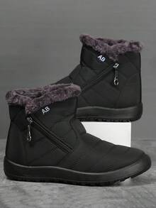 Men's Winter Casual Shoes, Men's Soft Boots, Men's Snow Boots - Black - View 5