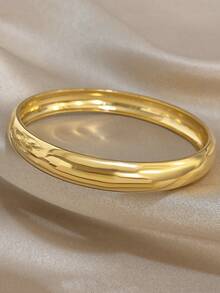 女士厚款镀金手镯，女士不锈钢手镯，女士宽手镯，日常派对首饰套装，万圣节圣诞节礼物 - 彩色 - 查看 6