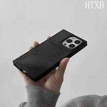 Un teléfono con un diseño de hojas y bloques, compatible con los modelos 16 Pro, 16, 15 Pro, 14, 14 Plus, 13, 13 Pro, 12 Pro y 12 Pro, ofrece una cobertura completa a prueba de golpes, un corte grande, un marco elegante y brillante y características mejoradas. - Amarillo - Ver 3