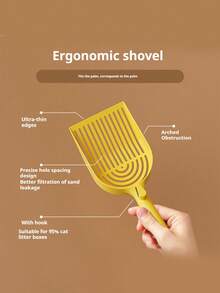 3PCS Striped Pattern Cat Litter Scoop+2 Hooks, Hollowed Out Scoop Handle Surface Smooth And Non Stick, Easy To Clean With A Single Rinse, Multifunctional Large Cat Litter Scoop, Exquisite Cat Litter Scoop, Easy To Hang, Suitable For Christmas And Other Holiday Gifts Material: PP