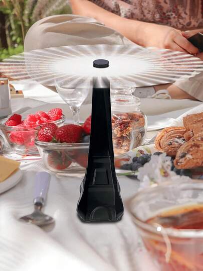 4pcs Fly Fans For Tables, Fly Fan Outdoor Indoor Keep Flies Away,Electric Fly Fan For Outdoor Or Indoor Dining, Keeps Flies Away, Picnic Fan For Tabletop Use, Fly Repellent Fans For BBQ, Party, Restaurants, Home, Events, Battery Operated Food Fan, Portable Fly Fan With Holographic Blades, Fly Deterrent For Picnic, Restaurant, Party, Home, BBQ