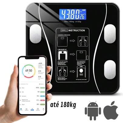 Balança Digital Medidora Corporal Bioimpedância Até 180kg