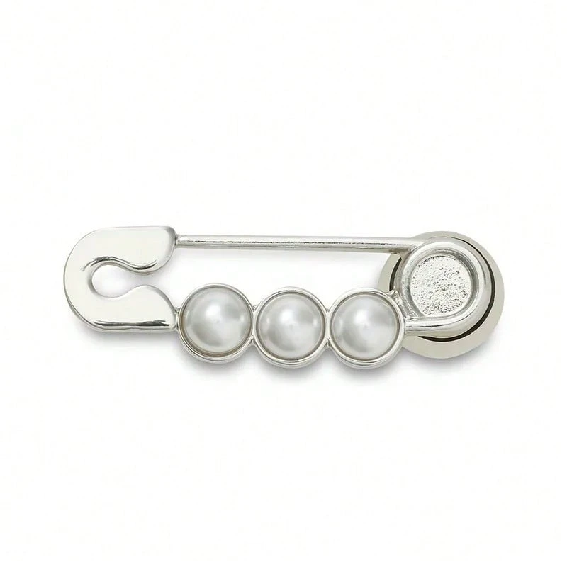 2026 Nuevos Zuecos Calados de Verano, Accesorios Jibiexing, Adornos Decorativos, Pines con Perlas para Zuecos - Plateado - Ver 1