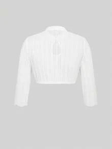 ii Women Oktoberfest Dirndl Blouse Bavarian Traditional Short Sleeve Stand Collar Dirndl Shirts, Halloween - White - View 2