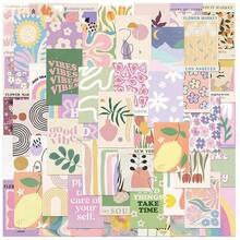 50PCS Pastel Stickers Cute Sticker Pack Preppy Stickers Small Stickers Aesthetic Cute Stickers Aesthetic Stickers Aesthetic Vinyl Waterproof Stickers For Water Bottle Laptop Phone Luggage Notebook Diary