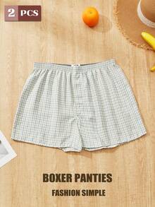 2 sztuki modnych, prostych, sportowych spodni męskich w kształcie strzałek, swobodnych i wygodnych bokserek, odświeżających i świeżych majtek w kratę, prezentów na domowe wyjścia, podróże, imprezę, plażę, Halloween, Boże Narodzenie
