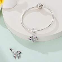 1Count DIY National Landmark And Pet Three Pieces Pendant; Beijing Panda CHINA Love, Australia Sydney Koala, Dutch Windmill Tulip, London Big Ben, Taj Mahal, Japanese Attractions, Greek Temples, Etc., Make Perfect Pandala Bracelets Essential Accessories; Gifts For Christmas, Tourist Vacations, Halloween, Etc - Multicolor - View 5