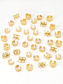 40 pezzi di gioielli per capelli per trecce, fascette per capelli in oro, anelli multistile, perle per capelli regolabili per trecce, dread e accessori per capelli per donne e ragazze