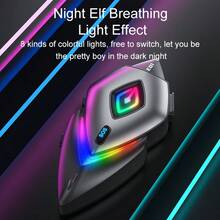 Motorcycle Helmet Wireless Headset With RGB Colorful Lights, High Battery, IP56 Waterproof Dustproof, SOS Distress Function, Bluetooth 5.4, 18Hrs Battery Life, 2025 New Release Speakers