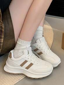 Teens' Casual Sneakers, Back To School Bestseller For Autumn/Winter, Non-Slip & Durable Girls' Shoes, Versatile Sports & Leisure Small White Shoes