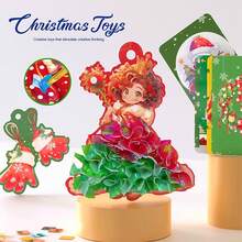 Princess Christmas DIY Sticker Game Costume Decor, Cartoon Creative Toy, Educational Accessory Material For 3D Handmade Creative Gifts, Christmas Gift Toys For Girls