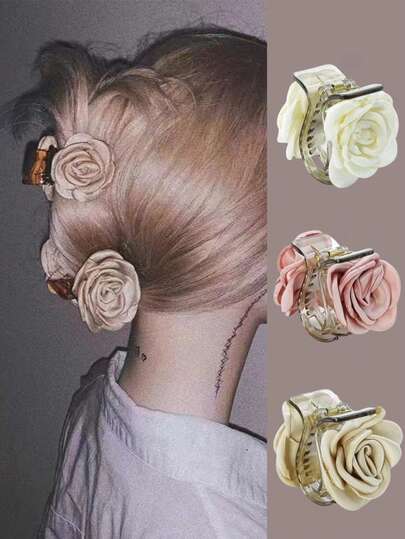 1/3pcs Retro Rose Hair Claw, Fabric Floral Hair Accessories, Elegant Retro Rose Hair Clip,Fall,Hair,Hair Accessories,Hair Accessories For Women,Travel,Hair Accessories,Accessories Women,Hair Accessory,Hair Accessories Women,Hair Tools,Hair Stuff,Stuff,Beauty Accessories,Gifts,Travel,Gifts For Women,Hair Stuff,Stocking Stuffers