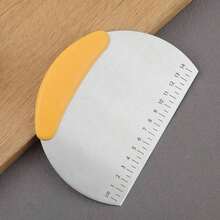 1 Piece Stainless Steel Dough Cutter Semicircular Scraper Scraper Household Silicone Baking Tool Cake Steamed Bun Dough - 黃色 - 查看 8