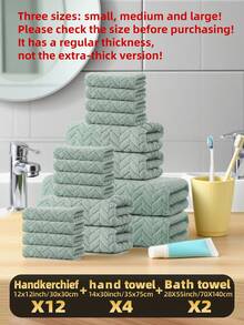 18pcs Luxury Towel Set, Made Of Super Soft And Absorbent Microfiber, Quick Drying, Lint-Free And Colorfast, Ideal For Home, Bathroom, Gym, Hotel, Spa, Travel, Autumn, Halloween, Christmas Decoration - Multicolor - View 17