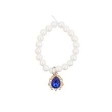 Modischer neuer Kunstperle + Wassertropfen-Strass, herzförmiger Strass-Anhänger Halskette, für LABUBU, modische Accessoires & Zubehör (ohne Plüschpuppe, nur Accessoires)