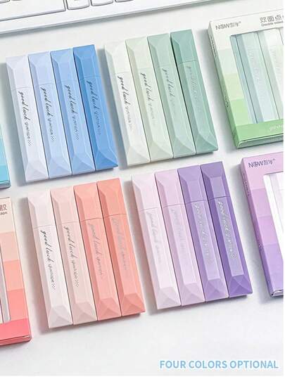 4pcs Gradient Color Glue Tape,Double Sided Tape Dot Glue Pen ,Essential Stationery,Large Capacity, Traceless Adhesive Transparent Dot Adhesive Pen,Used For Crafts And Scrapbook Supplies,Diy Cutting And Collage Photo,Back To School Season,Stationery Roller Tape,Office Supplies,Handmade Diary&Art Projects,Crafts,Halloween,Wedding