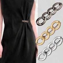 1/2/3/4/6pcs Detachable Alloy Chain Waist Cincher Brooches, Waist Shaper For Women - 彩色 - 查看 12