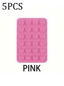 3/5Pcs Multi-Purpose Square Silicone Suction Cup Mobile Phone Holder, 24-Hole Suction Cup With Strong Adhesiveness, 1/10/20/30/40/50/60Pcs,Suitable For Various Scenarios To Prevent Phone Falling, Used For Video, Vibration, And Self-Portrait Phone Accessories