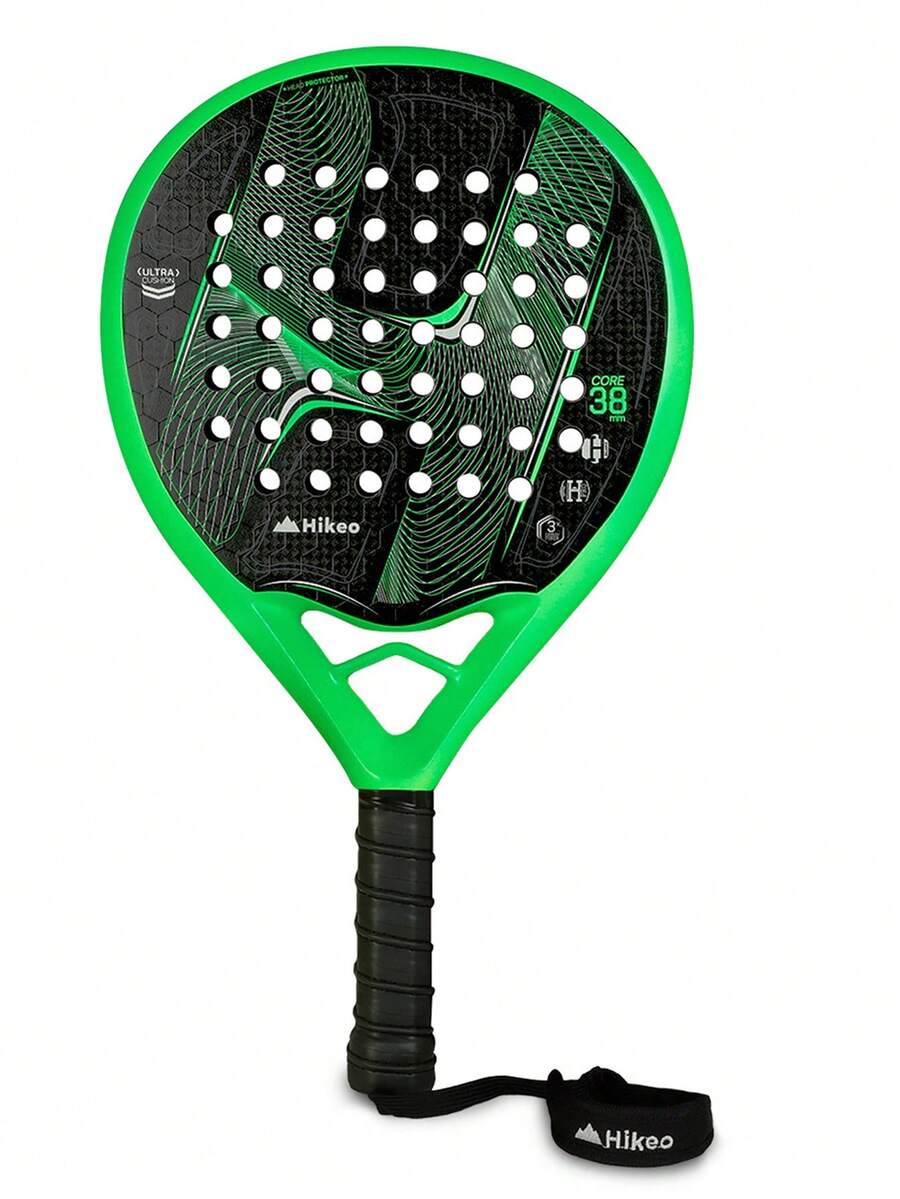 Hikeo Premium Padel Racket With Cover, Balls And Grip, Racket For All Levels - Green - View 1