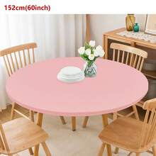 1pc Solid Color Fitted Tablecloth, Removable & Washable Milk Silk Tablecloth, 125g Fabric, Suitable For Party, Picnic, Camping, Restaurant, Outdoor, Indoor Gathering And Daily Use, Non-Standard Size