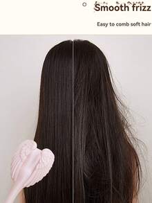 فرشاة شعر مضادة للكهرباء الساكنة بأجنحة ملاك، مناسبة لجميع أنواع الشعر، مشط تدليك فروة الرأس، مصنوعة من بلاستيك ABS بشعيرات من النايلون، تصميم أنيق مفرغ للحصول على شعر ناعم ولامع، فرشاة فك التشابك، تصميم مشط عصري، مشط بلاستيك ABS، فرش تصفيف الشعر، مشط حافة الشعر، فرشاة شعر، مشط، فرشاة تسريح الشعر، فرشاة شعر، معدات صالون الحلاقة، صالون الحلاقة، فرشاة شعر، مجموعة فرشاة شعر، مشط شعر، مشط للخصلات، فرشاة فك التشابك، فرشاة شعر للنساء، صالون الحلاقة، معدات صالون الحلاقة