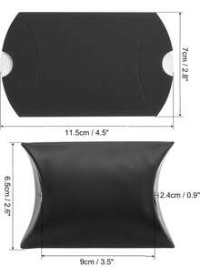 100/50/10个装纯色枕形盒，牛皮纸礼品包装盒，适用于婚礼、新娘送礼会、周年纪念、生日、节日派对回礼和装饰 - 彩色 - 查看 8