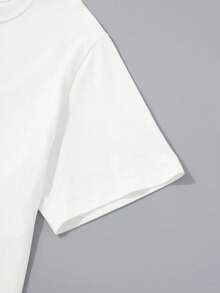 Women's Casual Short Sleeve Personalized Graphic T-Shirt In White, Made In Japan - White - View 4