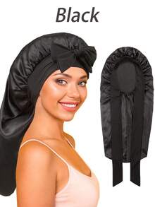 奢华缎面真丝睡帽 - 可调节舒适系带，真丝睡帽，丝绸睡帽，缎面睡帽，桑蚕丝睡帽，加厚干发帽，适合秋冬季节，日常佩戴，可用于护发、化妆、烹饪、睡眠、旅行、度假等场合。另有浴巾，适用于美容院、酒店、运动、家居等场所，可用作毛巾、护肤干发巾。 - 彩色 - 查看 16