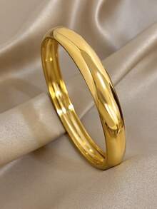 女士厚款镀金手镯，女士不锈钢手镯，女士宽手镯，日常派对首饰套装，万圣节圣诞节礼物 - 彩色 - 查看 13